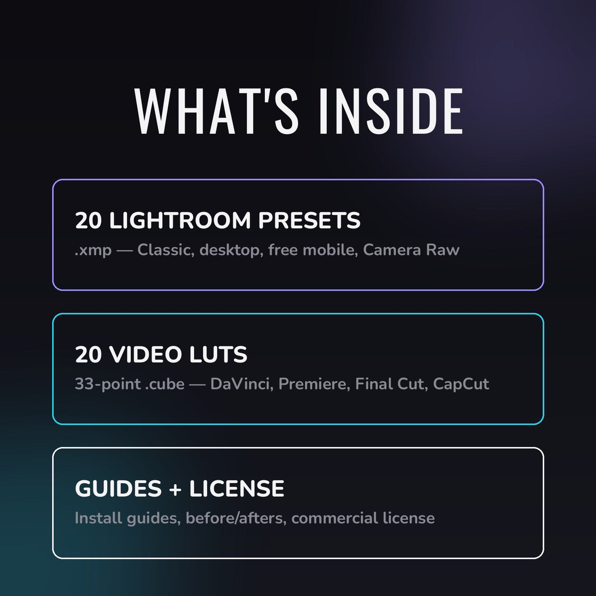 What's inside the Night Edition pack